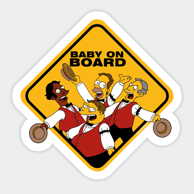 Baby on Board (Something, Something Burt Ward) Sticker by Kittenpants Studios